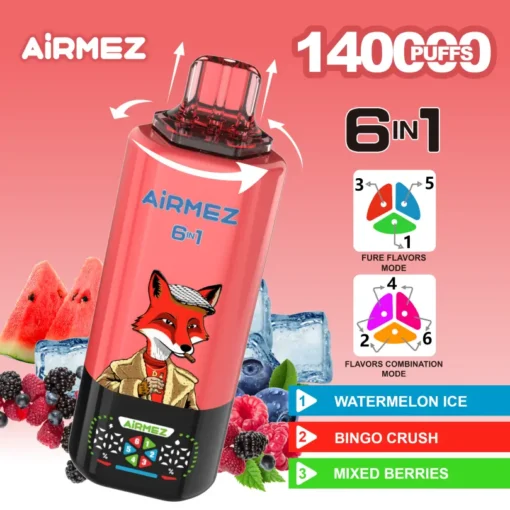 Airmez FOX 140K – jednokratni vape sa 6 okusa
