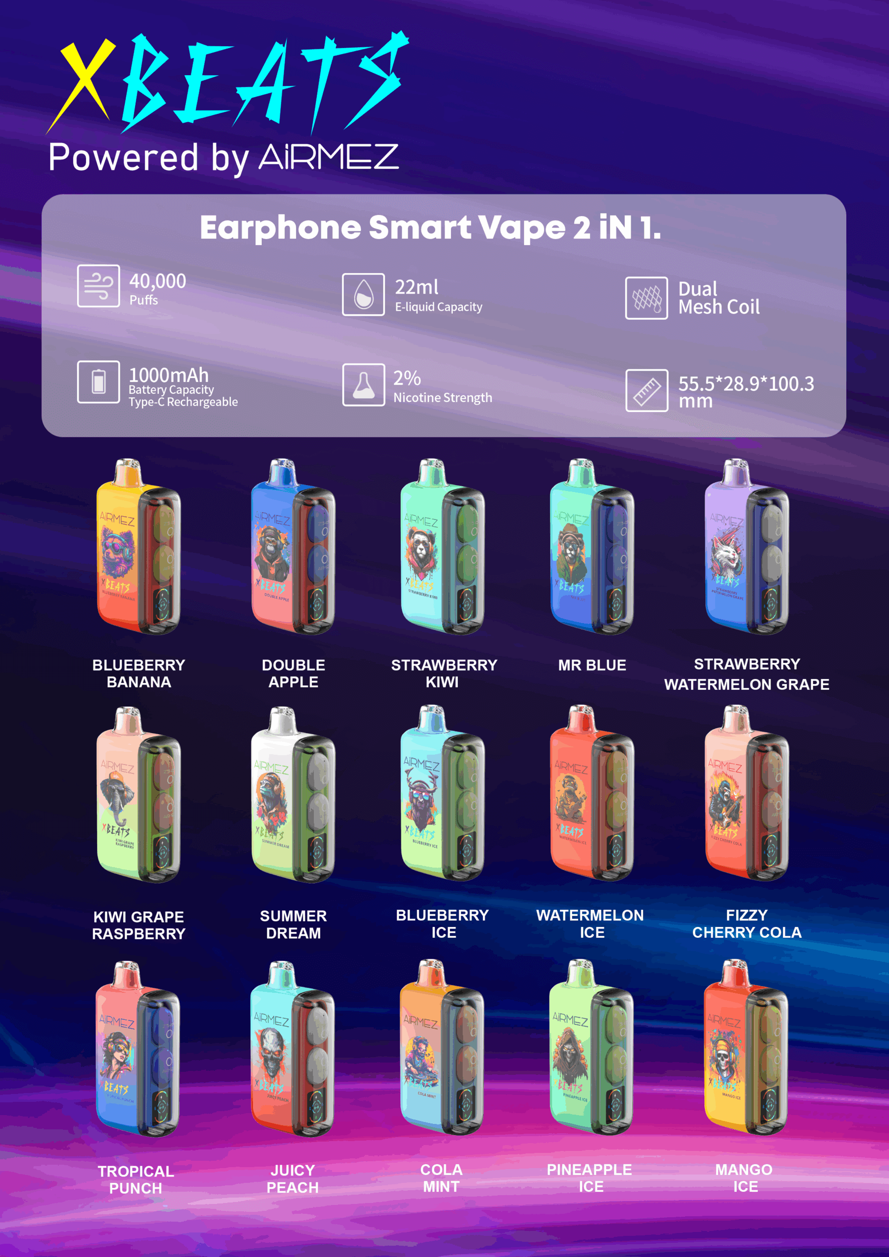 Airmez Xbeat 40K – Dostava vape Zagreb