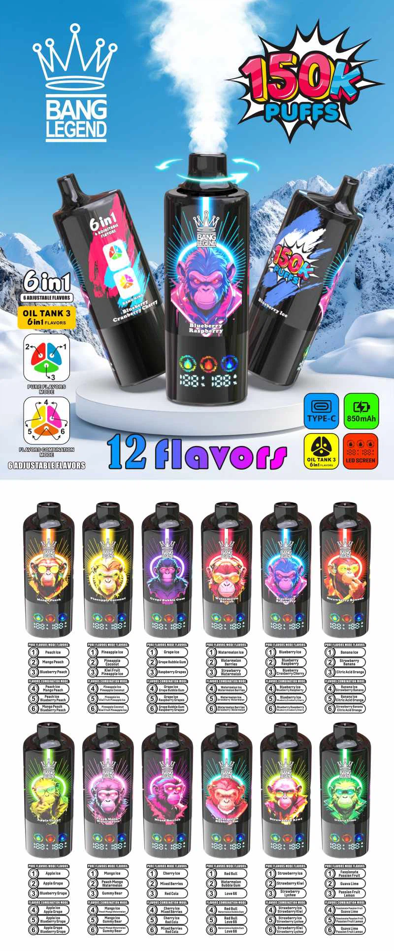 BANG LEGEND 150K PUFFS Hrvatska vape