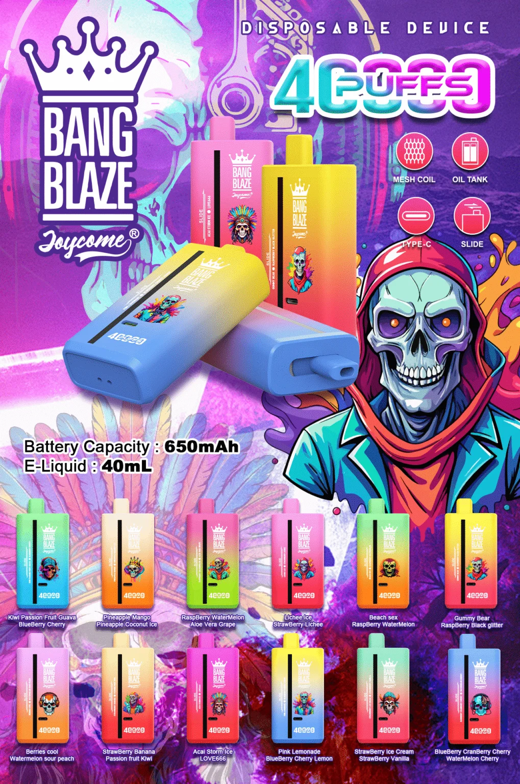 BANG BLAZE Dual Flavor 40000 Puffs 2 u 1 – Bang vape Hrvatska