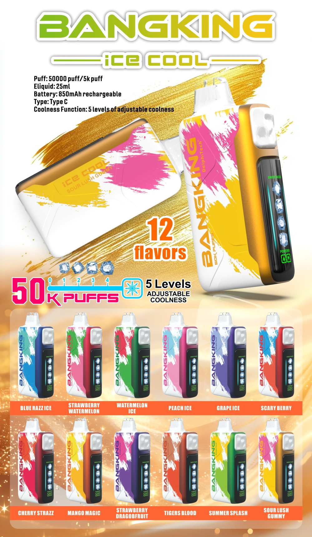 Bang King 50K Ice Cool | Ledeni vaping uređaj