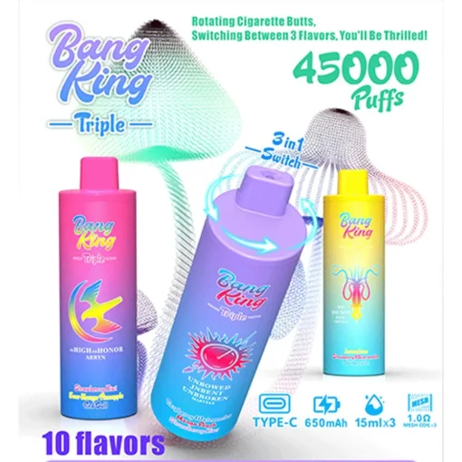 Bang King Triple 45K - 45 000 povlačenja, tri okusa